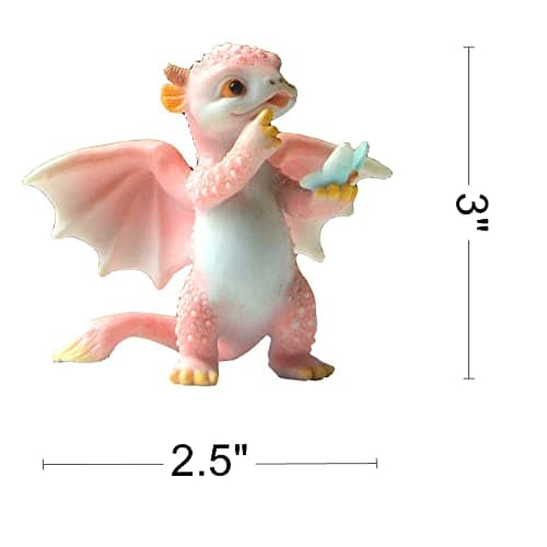 Gemmia Garden Miniature Fairy Dragon Figurine- Thinking Dragon thumbnail 3