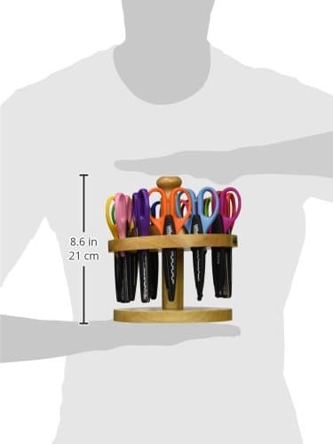 School Smart Paper Edger Scissors, 6-1/2 x 2-1/2 Inches, Assorted Colors, Set of 12 thumbnail 2