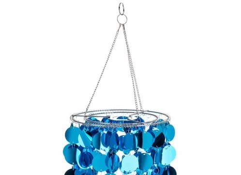 FlavorThings Blue Bling Hanging Chandelier,W8.5 H18,Great idea for Wedding Chandeliers Centerpieces Decorations and Any Event Party Decor thumbnail 4