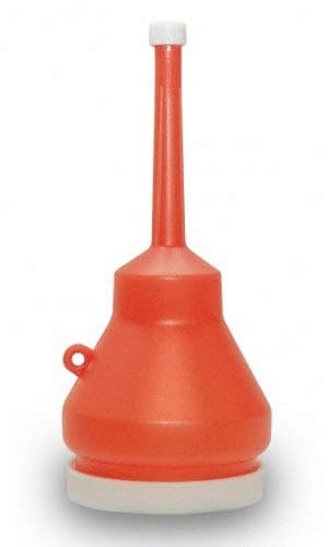 Funnel King 32105-7 1-Pint Double Capped Funnel - Orange (9" Length)-Bulk - Image 1