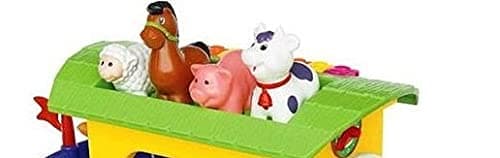 Kiddieland Toys Limited Noah’s Ark Shape Sorter Toy, Musical Piano Sounds, 9 Animal Figures, Free-Wheeling Push-Along Boat for Toddlers and Preschool Kids thumbnail 2