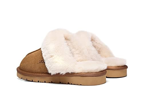 UGG Slippers Women Australian Premium Soft Sheepskin Wool Winter Slippers Thick Sole Muffin thumbnail 4