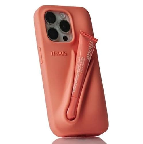 Rhode Silicone Phone Case – Stylish Protective Cover in Multiple Colors – Peach, Espresso, Toast & More (Peach Pit, Phone 15 Pro) - Image 1