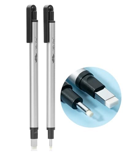 Mr. Pen- Pen Style Eraser Set, 2 Pack, Square & Round Tip - Image 1