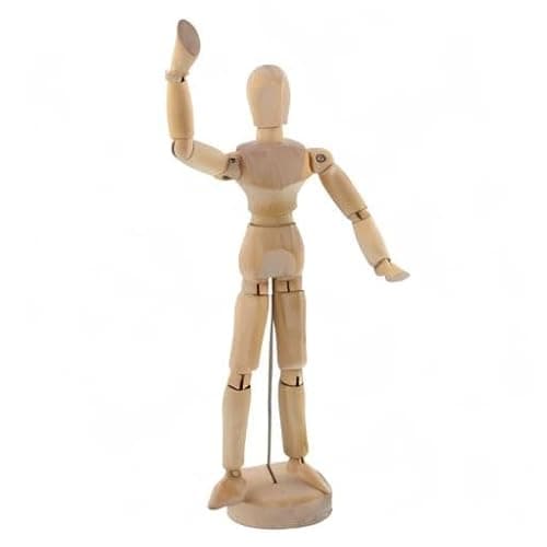 US Art Supply® Wood Artist Drawing Manikin Articulated Mannequin with Base and Flexible Body - Perfect for Drawing The Human Figure (5" Male) thumbnail 7