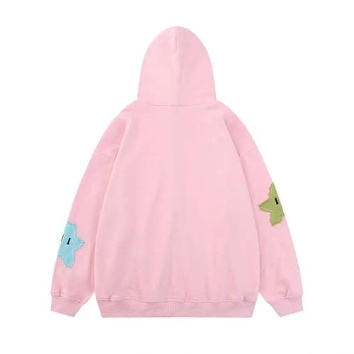 Tooe Women's Preppy Star Zip Up Hoodies Y2K Graphic Vintage Jacket Harajuku Baggy Sweatshirts Alt Long Sleeve Clothes thumbnail 4