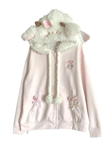 KSDDC Y2K Cutecore Kawaii Jojifuku Jacket Women Cat Long Sleeve Zip Up Hoodie Oversize Sweatshirt Top Clothes - Image 1