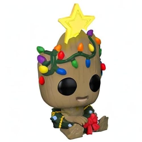 Funko POP! Marvel Holiday Groot with Lights (Glow in The Dark), Exclusive, Multicolor, 3.75 inches thumbnail 5
