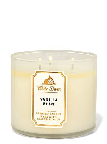 Bath & Body Works White Barn 3-Wick Candle in Vanilla Bean thumbnail 3
