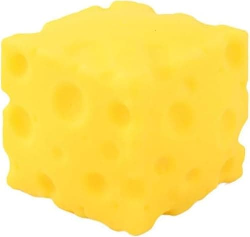 Yellow Cheese Squeeze Toy,Soft Novelty , Theme Cheese Cubes Squishy (Small) - Image 1