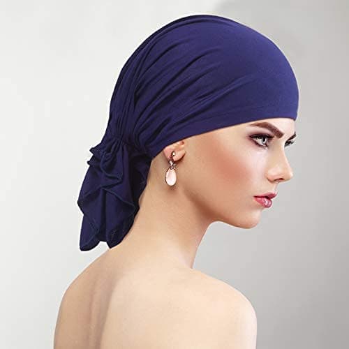 4 Pieces Slip-On Pre-Tied Head Scarves Women Headwear Turban Beanie Caps Head Wrap Headscarf for Women thumbnail 6