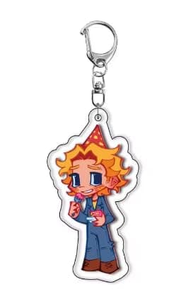 Cartoon Anime Pendant Keychains Holder Car Key Ring Mobile Phone Bag Hanging Cute Kawaii Chibi Horror Mouthwashing Game (Curly/Style 3) - Image 1
