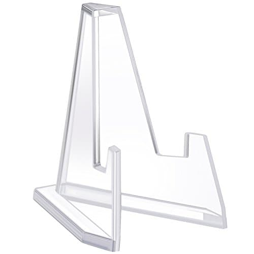 Boao 12 Pack Acrylic Card Stand Mini Easel Display Holder,Clear,2.24 Inch | Thick Plastic Stands Compatible with PSA Graded Sports Cards, Baseball Trading Collectibles Holder, Challenge Coins Showcase thumbnail 5