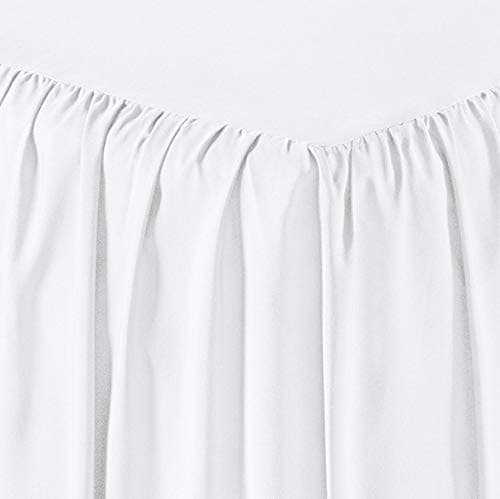Amazon Basics Lightweight Ruffled Bed Skirt, Classic Style, Soft and Stylish 100% Microfiber With 16" Drop, Full, White, Solid thumbnail 4