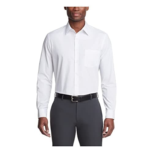 Van Heusen Men's Dress Shirt Regular Fit Poplin Solid - Image 1
