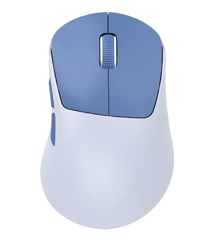 hunart H6 49g Wireless Mouse, Bluetooth & 2.4GHz, Rechargeable, Blue | Silent Clicks, USB-C Charging, Two Ways to Connect, Lightweight Right-Hand Ergonomic Comfort, For Laptop, MacBook, Office thumbnail 9