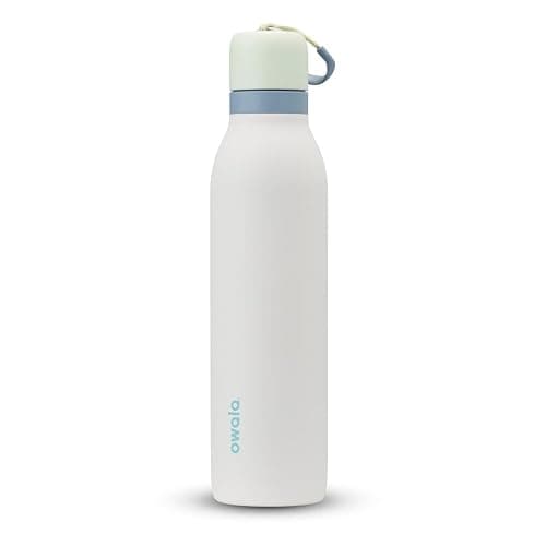 Owala FreeSip Twist Insulated Stainless Steel Water Bottle with Straw for Sports and Travel, BPA-Free, 24-oz, Green/White (Iced Breeze) - Image 1
