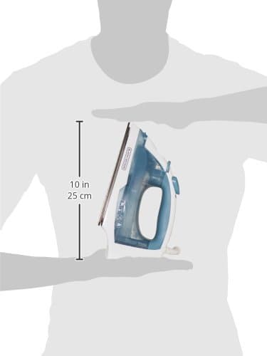 BLACK+DECKER Easy Steam Compact Iron for Clothes, Automatic Shutoff, Nonstick Plate, Light Weight, 1200 Watts - Compact Iron thumbnail 9