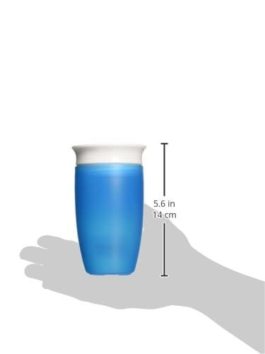 Munchkin Sippy Cups for Toddlers 1-3, Spill Proof Miracle 360 Cup, 10 Ounce, 2 Pack, Green/Blue thumbnail 3