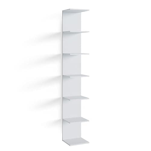 Vicco Étagère Paolo, Blanc, 30x190cm, pouvant être monté pour Le Rangement de Livres et d’Objets de décoration - Image 1