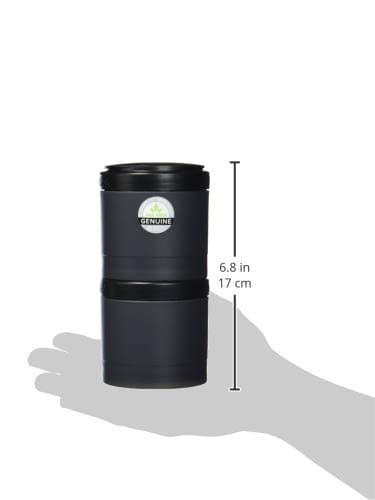 BlenderBottle ProStak Twist n' Lock Storage Jars Expansion 2-Pak with Pill Tray, All Black thumbnail 2