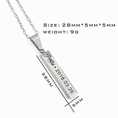 YiYiXiXi 3Pcs STRAY K-I-D-S SKZ Jewelry Gifts Set,SKZ Merch Necklace Wristband Ring for Fans(Black) thumbnail 4