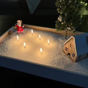Foton Pearled Candle 18 Oz - Snowy Cider Non Toxic Luxury Long Lasting Powder Wax Sand Candles up to 120 Hours - Refillable Pearl Candle Sand with 30 Wicks thumbnail 8