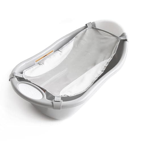 Regalo Baby Basics Infant Bath Tub, includes Air Mesh Sling, Adjustable As Your Baby Grows, Drying Hook for Easy Clean