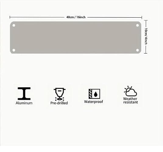 Vintage Metal Pinche Way Street Sign - 4''x16''in Wall Art Decoration - Retro Tin Ben Dover Lane Room Home Bar Pub Cafe Decor Signs thumbnail 3