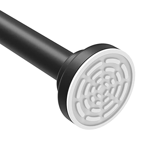 Ausemku Shower Curtain Rod Tension - 48-85 Inch Never Rust Non-Slip Spring Tension Curtain Rod No Drilling Stainless Steel Curtain Rod Use Bathroom Kitchen（Black） - Image 1