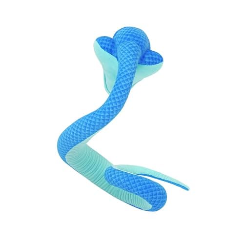 41-Inch Poseable Blue Snake Plush, Bendable Cartoon Stuffed Snake, Soft Plush Body for Room Decor, Fan Collection & Animal Lovers thumbnail 2
