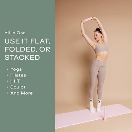 Stakt The Original Foldable Yoga Mat, Premium Fitness & Multi-Purpose Workout Mat with Non-Slip Surface, Portable & Lightweight for Studio or Home Use, As Seen on Shark Tank thumbnail 5