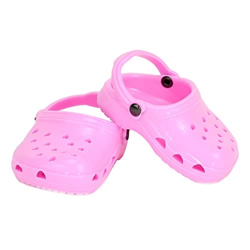 Sophia's Rubber Garden Clog Sandal with Heart Cut Outs and Heel Strap Shoes Accessory for 18" Dolls, Light Pink thumbnail 6