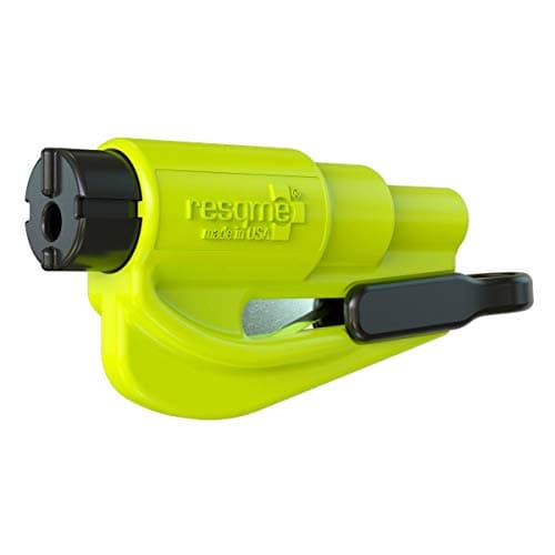 Resqme Accessory Pack The Original Emergency Keychain Car Escape Tool, 2-in-1 Seatbelt Cutter and Window Breaker, Made in USA With Visor Clip, Lanyard, Keyring and Cable Tie - Yellow thumbnail 4