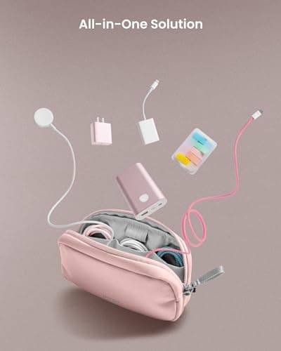 tomtoc Electronics Organiser Travel Case, Water Resistant Travel Bag Cable Organiser for Essentials, Tech Pouch Accessories Carry Storage for Cord, Phone, Cables, Airpods, USB Flash Drive, Daily Items thumbnail 7