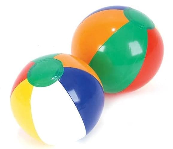 24 Mini BEACH BALLS/6-Panel Traditional Style Rainbow 6" BEACHBALLS/Pool Party FAVORS/WEDDING/Decorations/LUAU/2 DOZEN thumbnail 2