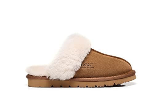UGG Slippers Women Australian Premium Soft Sheepskin Wool Winter Slippers Thick Sole Muffin thumbnail 2