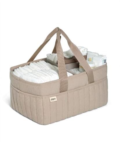 Mamas & Papas Nappy Caddy, Nursery Organizer for Changing Station and Travel, Storage Solution, Baby Shower Idea, Cashmere Waffle, 37 x 20 x 7cm thumbnail 4