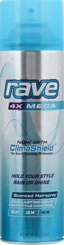 Rave 4X Mega Long-Lasting Firm Hold Scented Hair Spray for Heat Protection, Volume and Shine - ClimaShield for Extra Humidity & Minimizes Frizz thumbnail 2
