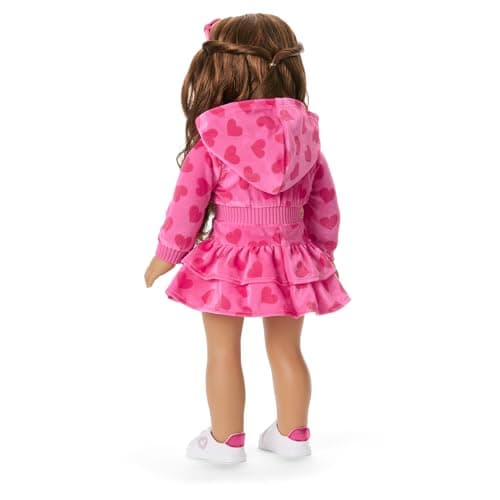 American Girl, Truly Me, Pink Hearts Hoodie Dress with Sunglasses, Doll Clothes, for 18-inch Dolls, 3pcs, Ages 6+ thumbnail 6