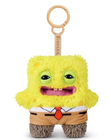 Fuggler SpongeBob 5-Inch Plush Keyring by ZURU, Funny Ugly Monster Bag Clip-on Stuffed Animal, Multiple Characters Available - Image 1