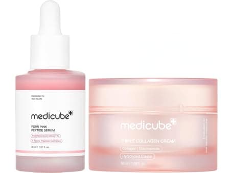 Set medicube Effetto Glow e Pelle Rimpolpata con Crema al Collagene Siero PDRN Idratante per una Pelle Rimpolpata e piu' Radiosa - Image 1