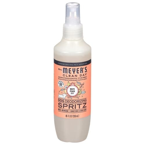 MRS. MEYER'S Clean Day Dog Deodorizing Spray, White Peach Scent, 8oz - Image 1