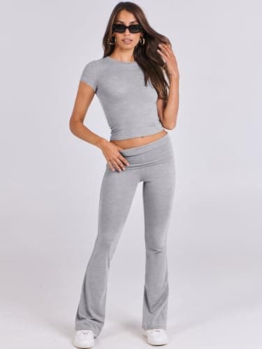 ANRABESS 2 Piece Lounge sets for Women Grey Grey XS thumbnail 7