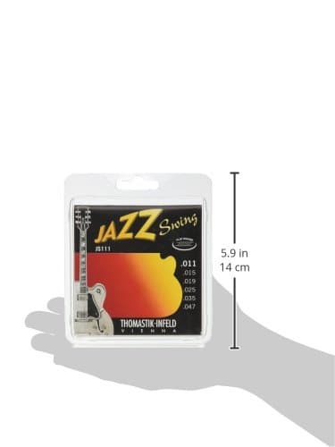 Thomastik 676717 Saiten für E-Gitarre Jazz Swing Series Nickel Flat Wound, Satz JS111 Light .011-.047w thumbnail 5