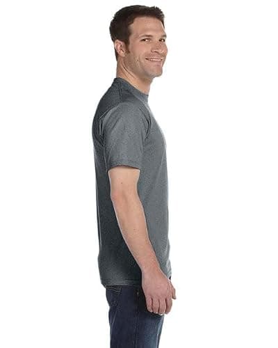 Hanes Men's Essential-T Cotton T-Shirt, Athletic Crimson_Discontinued - Oxford Gray - 4 Pack - Large thumbnail 4
