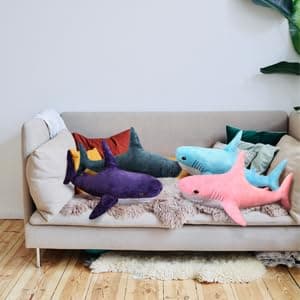 MUPI Shark Stuffed Animal Plush 11" Cute Shark Toy Plush Pillows Soft Cotton Sharks Plushies Ocean Sea Animal Doll Gifts for Boys Girls Kids Adults（Navy Blue） thumbnail 5