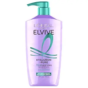 L'Oreal Paris Elvive Hyaluron + Pure 72H Purifying Shampoo for Oily Hair, Clarifying Shampoo with Salicylic Acid and Hyaluronic Acid, 28 Fl Oz - Image 1
