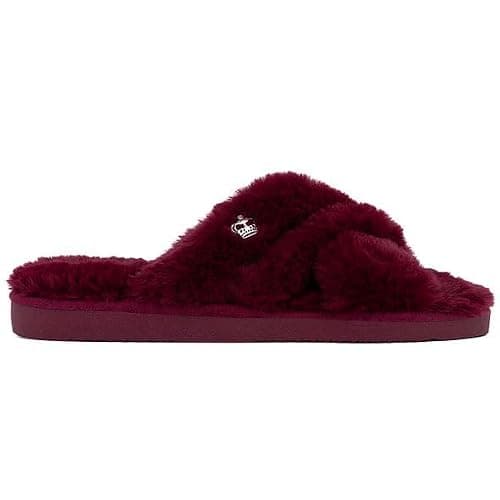 Juicy Couture Women's Faux Fur Slide Sandal Slippers, Open Toe, Comfortable Indoor Outdoor House Shoes thumbnail 3