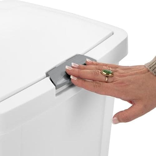 STERILITE 10458004 Touch Can, White, 13 Gallon thumbnail 7